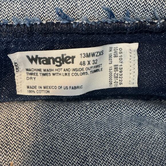 Vtg Wrangler Cowboy Cut Jeans High Rise Dark Wash Western Workwear Denim 48x32 - Picture 10 of 10